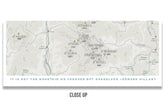 New Hampshire Map, 4000 Footer 48 peaks, Canvas Roll Map World Vibe Studio 