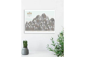 NH 4000 Footer Canvas, White Mountains decor Map World Vibe Studio 