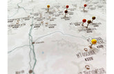 New Hampshire Map, 4000 footer 48 peaks, Canvas, Push Pin Map Map World Vibe Studio 