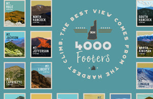 NH48 4000 Footers, White Mountains Poster, All-In-One, Wall Art, Unframed Poster World Vibe Studio 