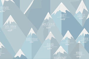 NH 4000 Footer Poster, White Mountains Map World Vibe Studio 