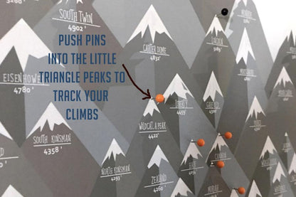 NH 4000 Footer Canvas, White Mountains decor Map World Vibe Studio 