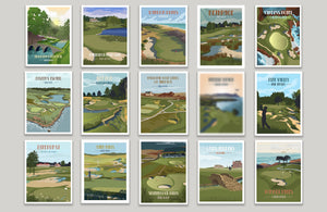 Golf Club Poster SET, Mix and Match, Unframed Golf Wall Art, Golf Course Art World Vibe Studio 