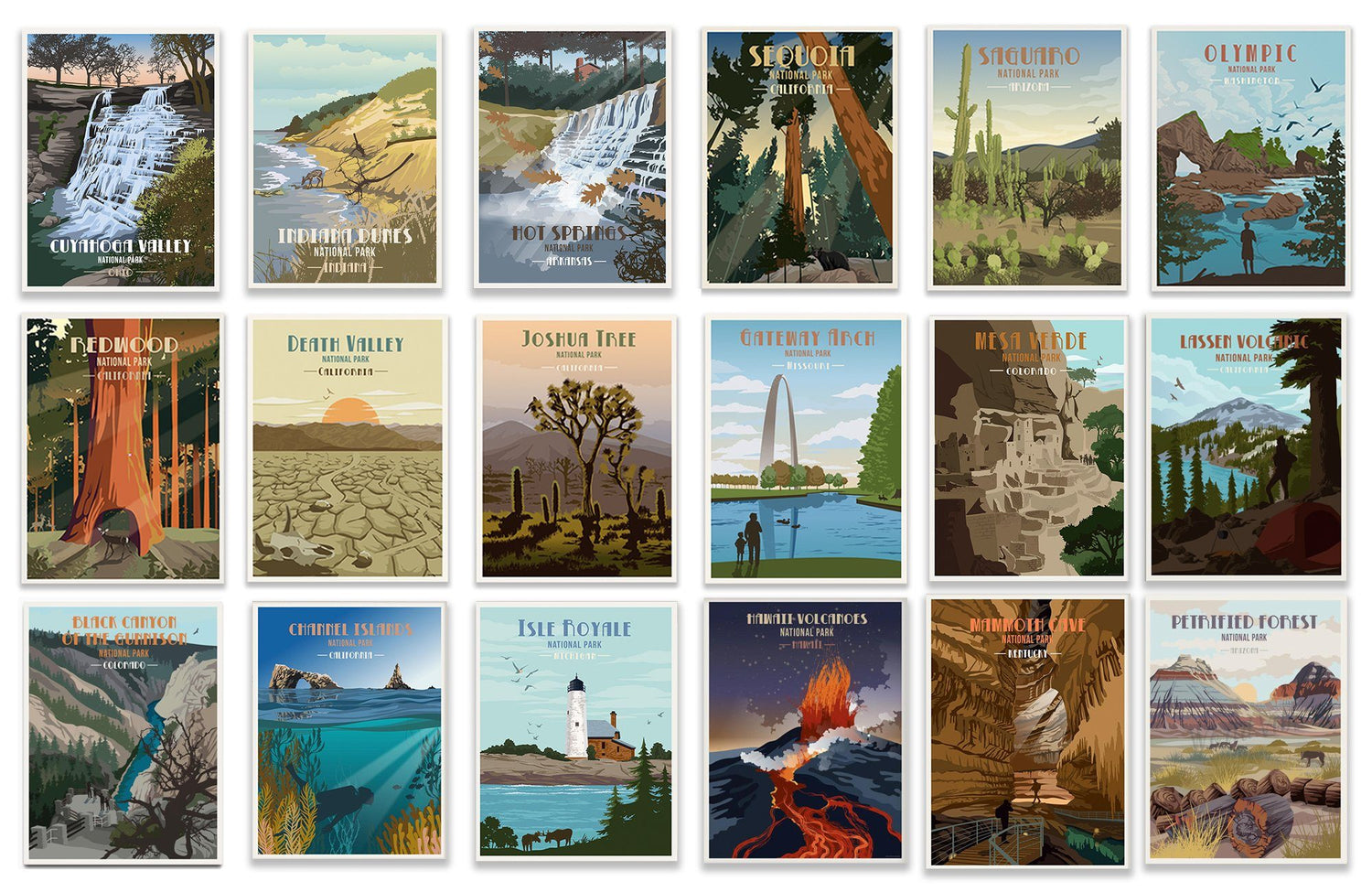 Indiana Dunes National Park, Indiana, National Park Poster, Unframed Map World Vibe Studio 