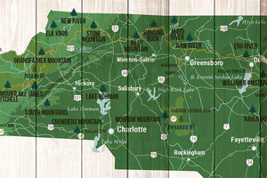 North Carolina State Park Map, Custom options Map World Vibe Studio 