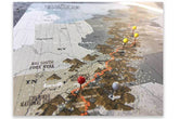Appalachian Trail Map on Canvas, Push Pin Board, Track Your Adventures Map World Vibe Studio 