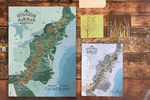 Appalachian Trail Map Push Pin Board Map World Vibe Studio 