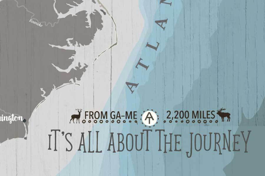 Appalachian Trail Map on Canvas, Push Pin Board, Track Your Adventures Map World Vibe Studio 