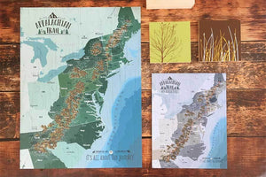 Appalachian Trail Map Poster, Color options available Map World Vibe Studio 