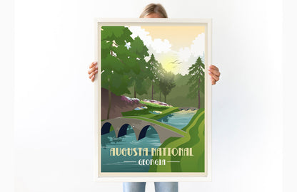 Augusta National Golf Club Poster, Golf Clubs of America, Unframed Map World Vibe Studio 