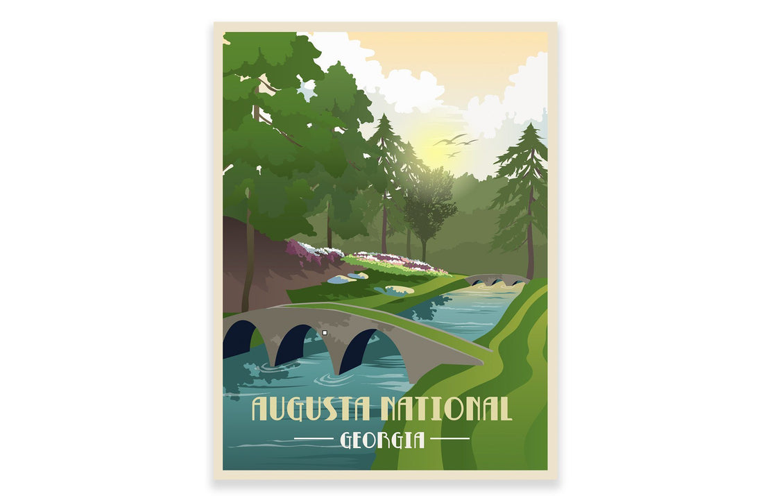 Augusta National Golf Club Poster, Golf Clubs of America, Unframed Map World Vibe Studio 