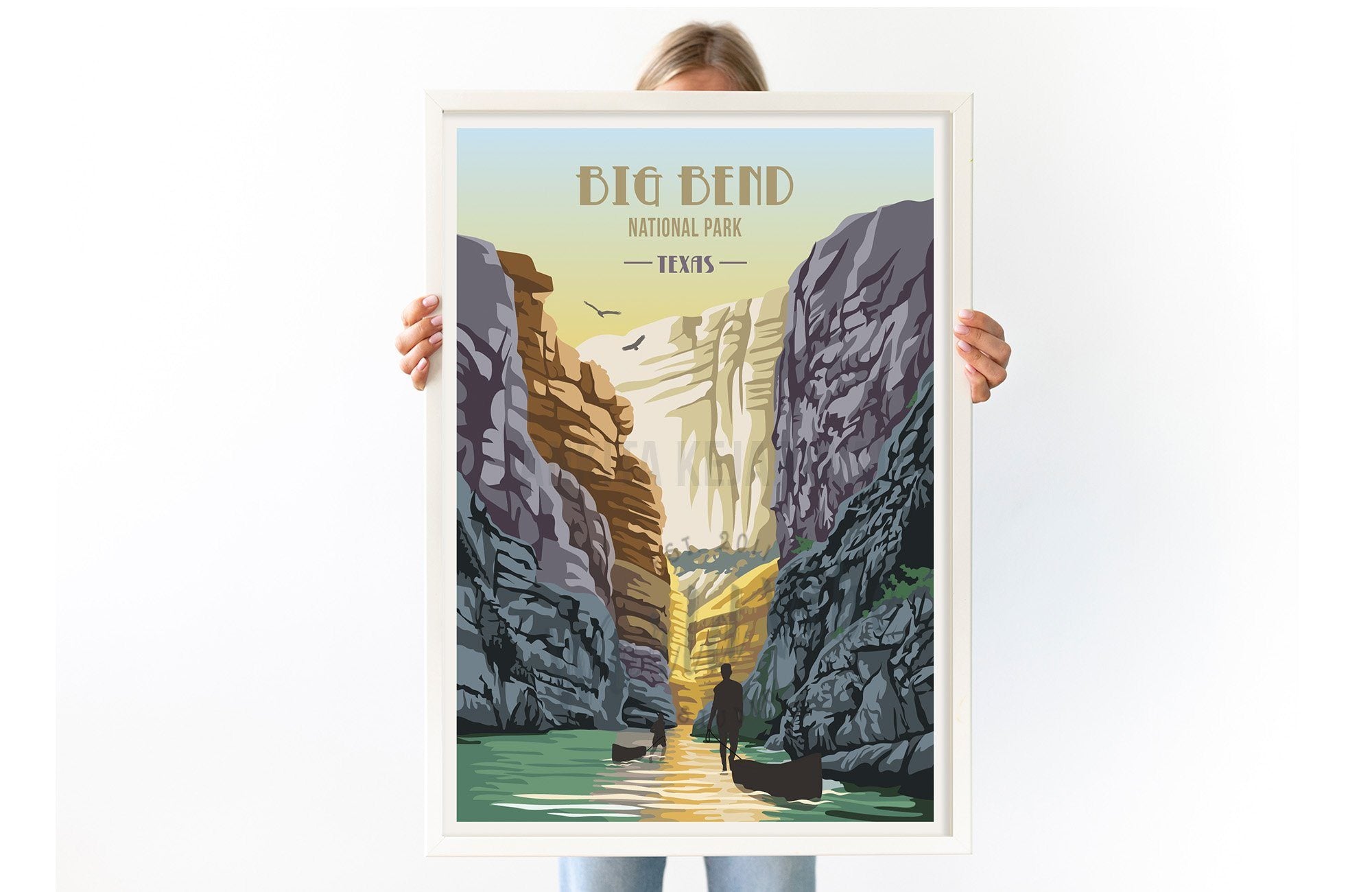 Big Bend National Park, Texas, National Park Poster, Unframed Map World Vibe Studio 