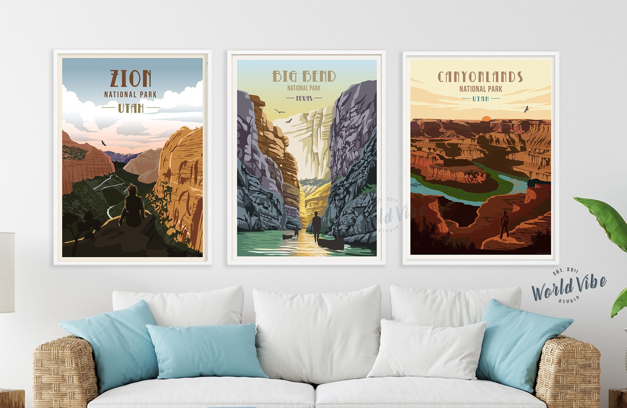 Big Bend National Park, Texas, National Park Poster, Unframed Map World Vibe Studio 