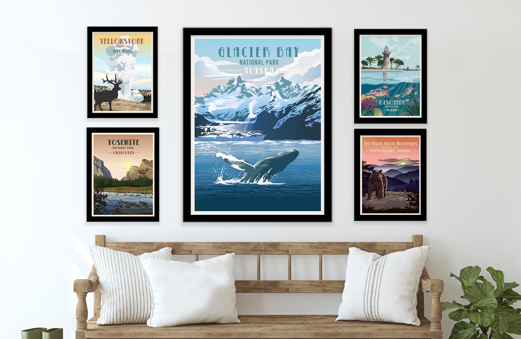 Biscayne National Park, Florida, National Park Poster, Unframed Map World Vibe Studio 
