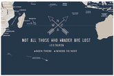 World Map Poster, Navy and Cream, Unframed Map World Vibe Studio 