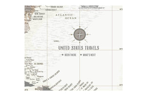 US Travel Map, Push Pin Travel Map, North America Map Map World Vibe Studio 
