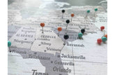 US Travel Map, Push Pin Travel Map, North America Map Map World Vibe Studio 