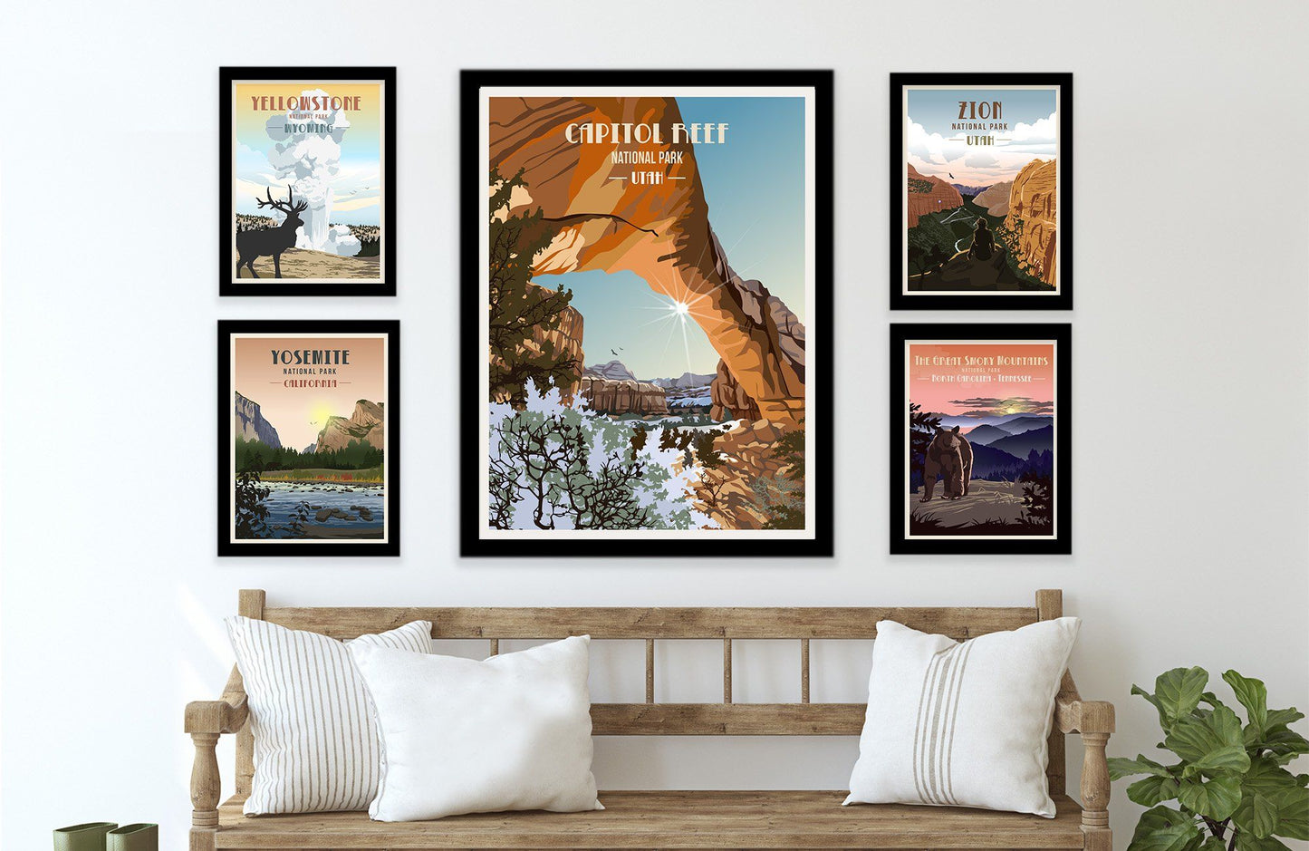 Capitol Reef National Park, Utah, National Park Poster, Unframed Map World Vibe Studio 