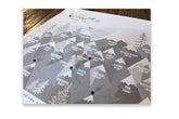 Catskills Hiking Decor Print, Catskill Mountain, Push Pin Board Map World Vibe Studio 