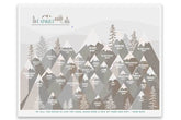 Catskill Mountain Map Poster, Catskill 3500 peaks Map World Vibe Studio 12X16 Beige Gray 