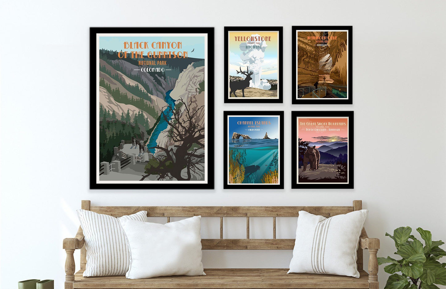 Black Canyon of The Gunnison National Park, National Park Wall Art, Poster, Unframed Map World Vibe Studio 