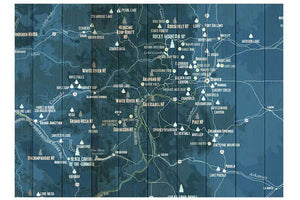 Colorado State Park Map with Forests and Trails, Canvas Map World Vibe Studio 