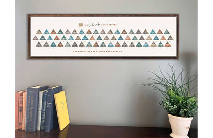 Colorado 14er, Gallery Wrapped Canvas, Push Pin Board Map World Vibe Studio 