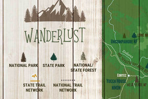 Colorado State Park, Poster and Foam Mount Map World Vibe Studio 