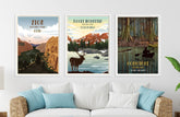 Congaree National Park, South Carolina, National Park Prints, Unframed Map World Vibe Studio 