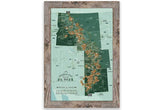 Framed, Push Pin Map, Continental Divide Scenic Trail Map World Vibe Studio 