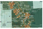 Framed, Push Pin Map, Continental Divide Scenic Trail Map World Vibe Studio 