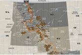 Framed, Push Pin Map, Continental Divide Scenic Trail Map World Vibe Studio 