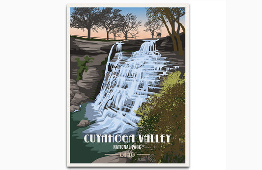 Cuyahoga Valley National Park, Ohio, National Park Poster, Unframed Map World Vibe Studio 8X10 