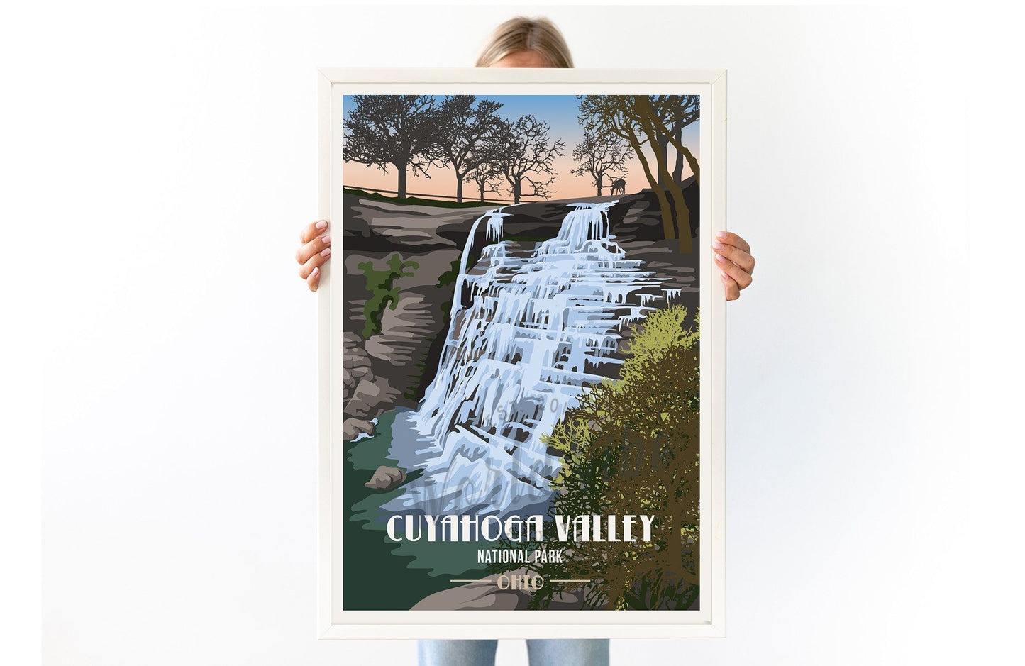 Cuyahoga Valley National Park, Ohio, National Park Poster, Unframed Map World Vibe Studio 