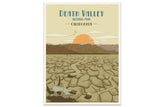 Death Valley National Park, California, National Park Poster, Unframed Map World Vibe Studio 8X10 