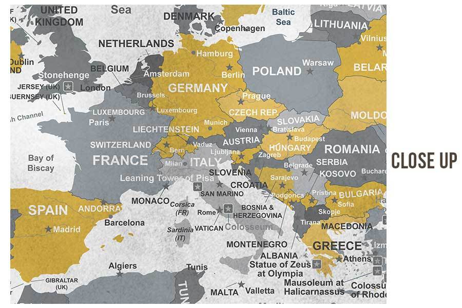 Europe Map, Poster Map World Vibe Studio 