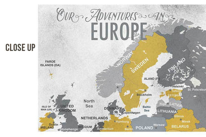 Europe Map, Poster Map World Vibe Studio 