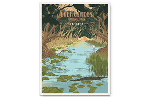 Everglades National Park, Florida, National Park Poster, Unframed Map World Vibe Studio 8X10 