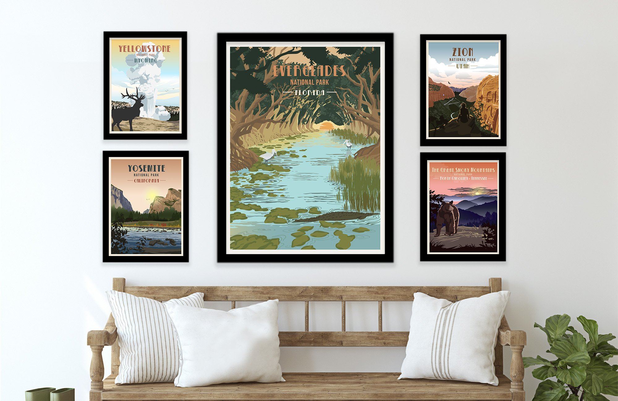 Everglades National Park, Florida, National Park Poster, Unframed Map World Vibe Studio 
