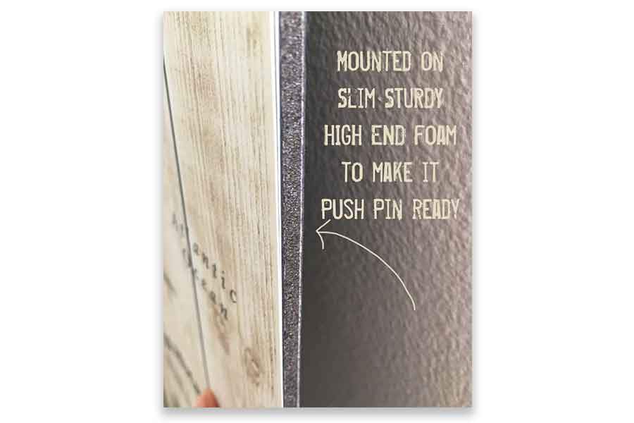 John Muir Trail Map, Foam mounted for Pins, Push Pin Map Map World Vibe Studio 