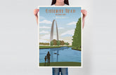 Gateway Arch National Park Poster, Unframed Map World Vibe Studio 
