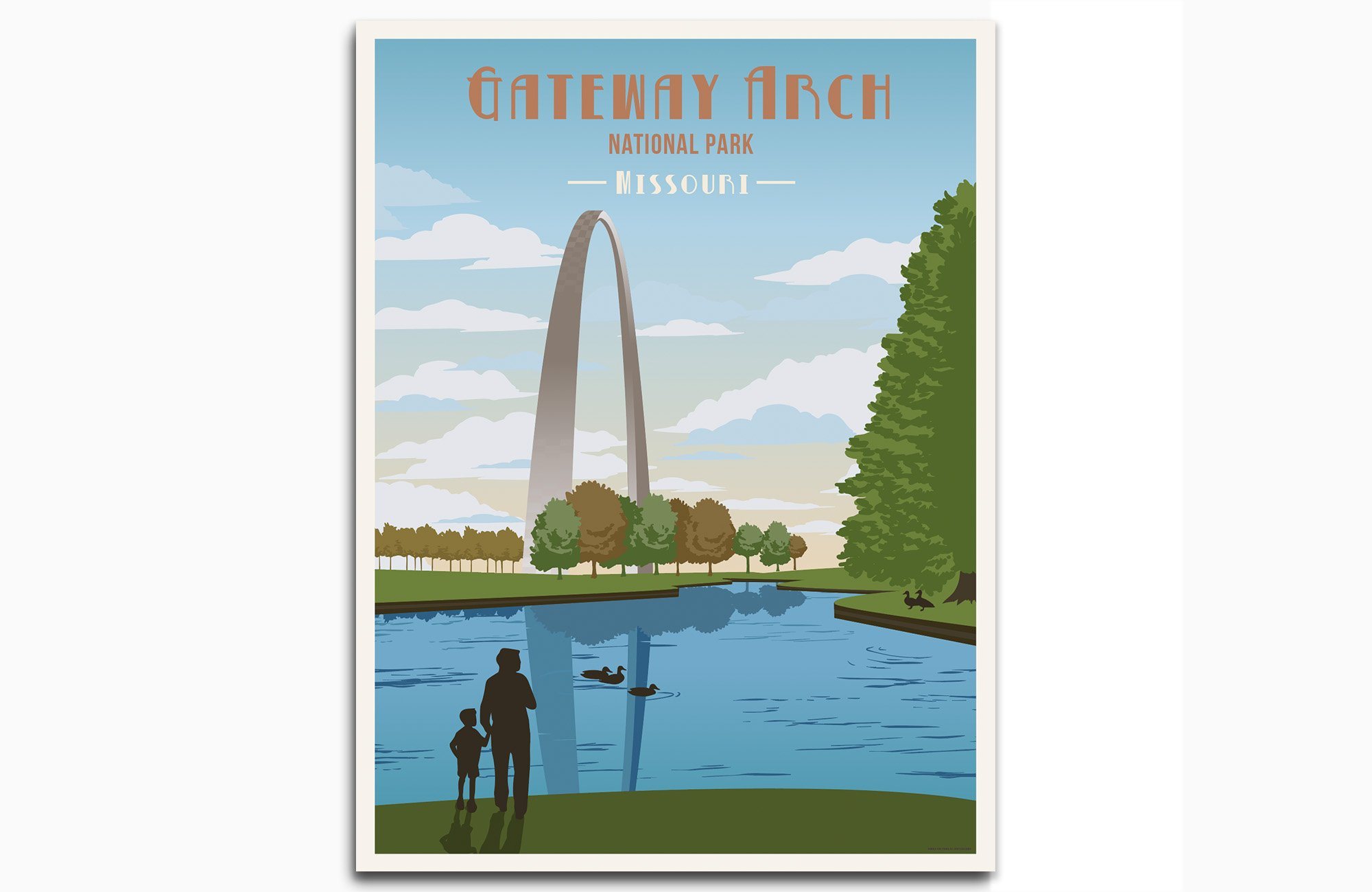 Gateway Arch National Park Poster, Unframed - World Vibe Studio