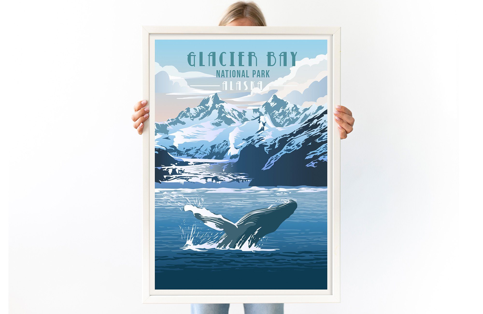Glacier Bay National Park, Alaska Poster, Unframed Map World Vibe Studio 
