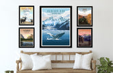 Glacier Bay National Park, Alaska Poster, Unframed Map World Vibe Studio 