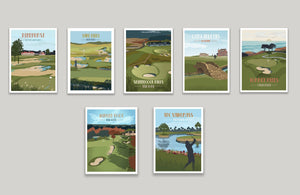 [Offer] Golf Club Poster SET of 5, Mix and Match, Unframed Golf Course Wall Art World Vibe Studio 
