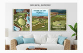 Pebble Beach Golf Club Poster, Golf Clubs of America, Unframed Map World Vibe Studio 