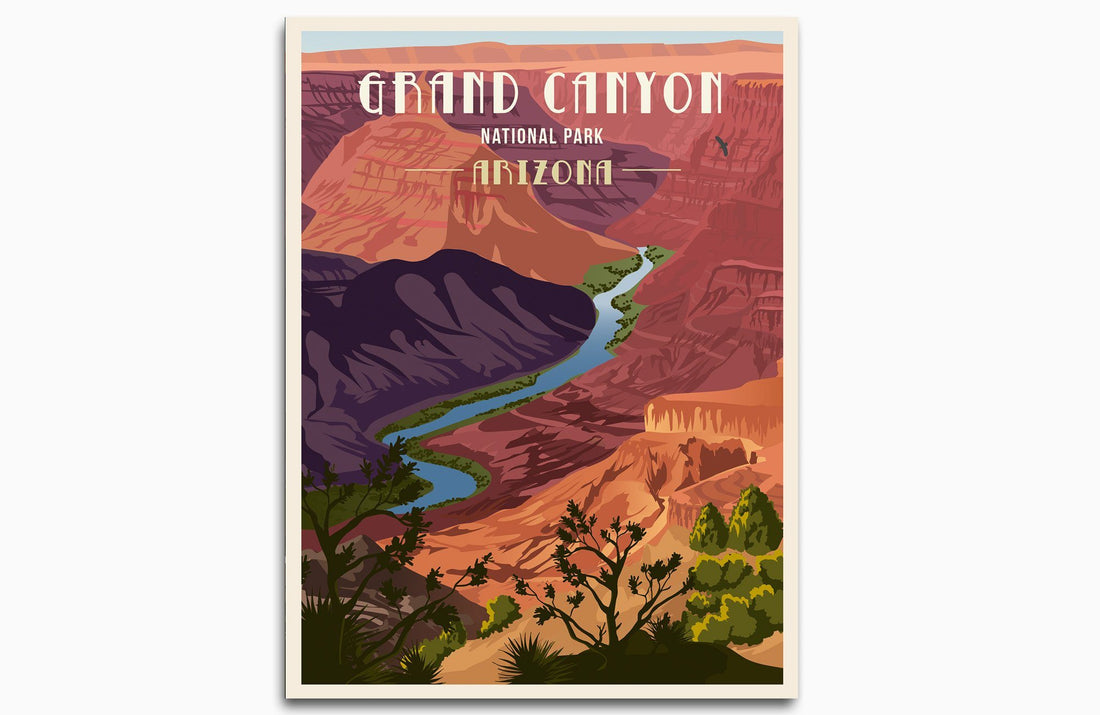 Grand Canyon National Park, National Park Poster, Unframed Map World Vibe Studio 