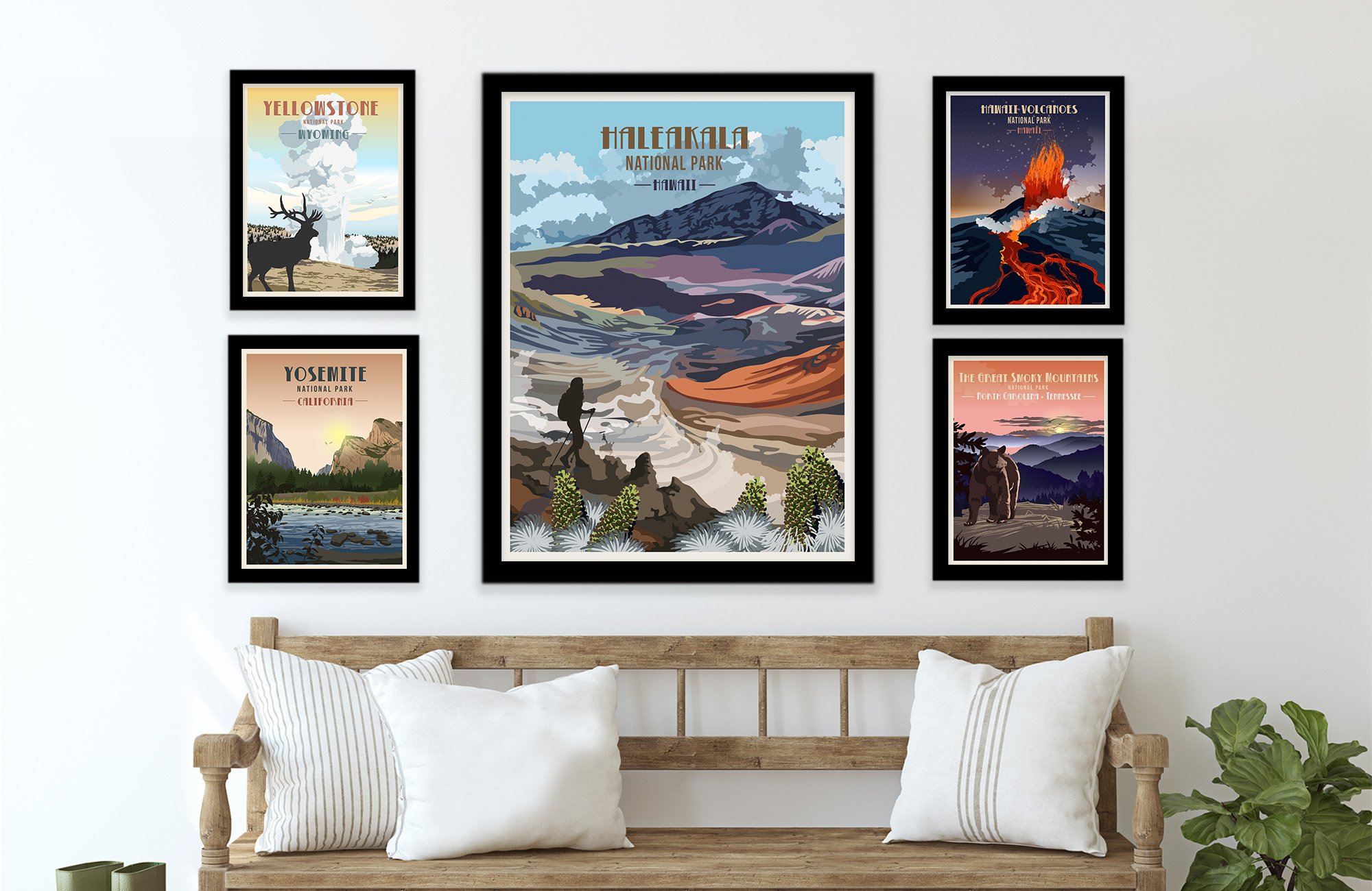 Haleakalā National Park, Hawaii, National Park Posters, Unframed Map World Vibe Studio 