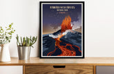 Hawaii Volcanoes National Park, Hawaii, National Park Prints, Unframed Map World Vibe Studio 
