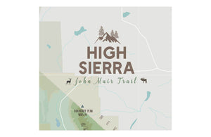 High Sierra Map, John Muir Trail Poster, Paper Print Map World Vibe Studio 